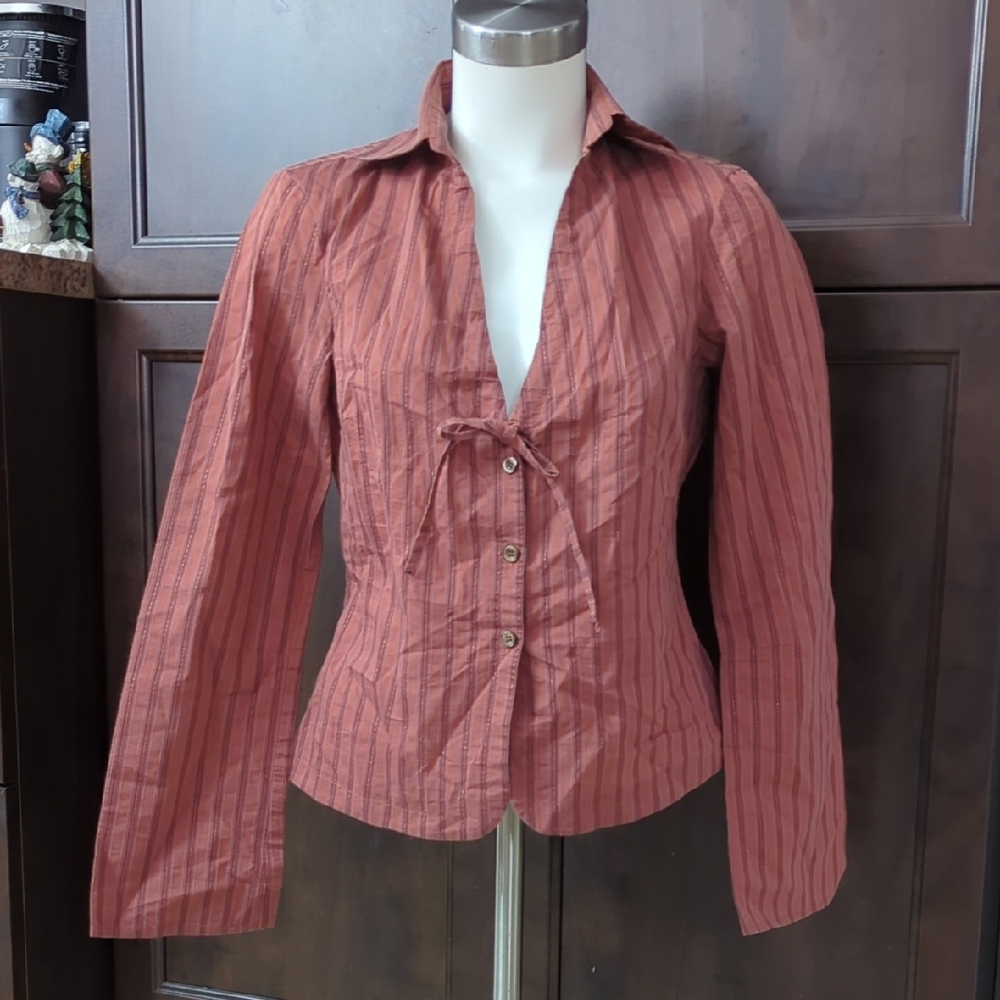Sisley Terracotta Striped Blouse